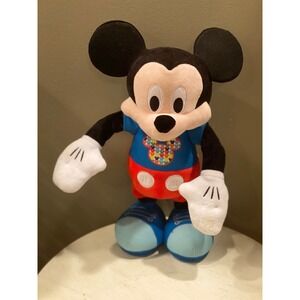 Disney‎ Mickey Mouse Plush Just Play Red Blue Multicolor Toy Kids
